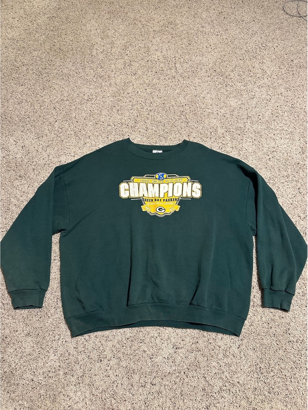 Green Bay Packers 2002 North Division Champions Crewneck Sweatshirt 3XL